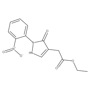 Ethyl 2-[2-(2-nitrophenyl)-3-oxo-2,3-dihydro-1H-pyrazol-4-yl]acetate结构式