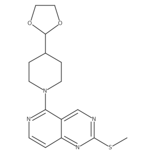 4-(1,3-Dioxolan-2-yl)-1-[2-(methylsulfanyl)pyrido[4,3-d]pyrimidin-5-yl]piperidine Structure