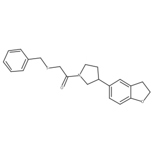 2-(Benzylsulfanyl)-1-[3-(2,3-dihydro-1-benzofuran-5-yl)pyrrolidin-1-yl]ethan-1-one Structure