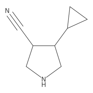 4-Cyclopropylpyrrolidine-3-carbonitrile结构式