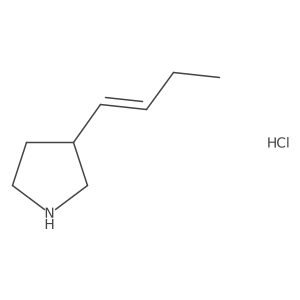 3-[(1Z)-but-1-en-1-yl]pyrrolidine hydrochloride结构式