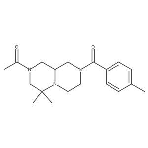 1-[(9Ar)-4,4-dimethyl-8-(4-methylbenzoyl)-1,3,6,7,9,9a-hexahydropyrazino[1,2-a]pyrazin-2-yl]ethanone Structure