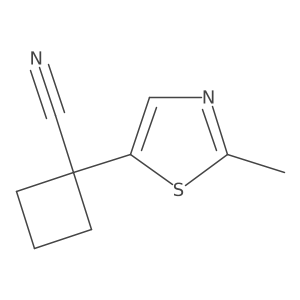 1-(2-Methyl-1,3-thiazol-5-yl)cyclobutane-1-carbonitrile结构式
