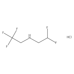 (2,2-Difluoroethyl)(2,2,2-trifluoroethyl)amine hydrochloride Structure