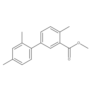 Methyl 5-(2,4-dimethylphenyl)-2-methylbenzoate结构式