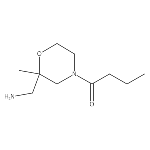 1-[2-(Aminomethyl)-2-methylmorpholin-4-yl]butan-1-one结构式