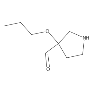 3-Propoxypyrrolidine-3-carbaldehyde Structure