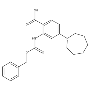 4-(Azepan-1-yl)-2-{[(benzyloxy)carbonyl]amino}benzoic acid结构式