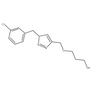 3-({1-[(3-chlorophenyl)methyl]-1H-1,2,3-triazol-4-yl}methoxy)propan-1-ol结构式