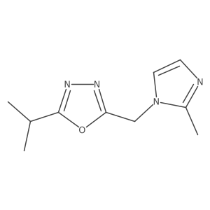 2-[(2-methyl-1H-imidazol-1-yl)methyl]-5-(propan-2-yl)-1,3,4-oxadiazole结构式