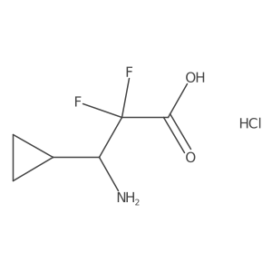 3-Amino-3-cyclopropyl-2,2-difluoropropanoic acid hydrochloride结构式