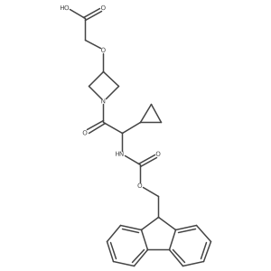 2-({1-[2-cyclopropyl-2-({[(9H-fluoren-9-yl)methoxy]carbonyl}amino)acetyl]azetidin-3-yl}oxy)acetic acid Structure