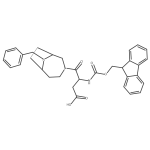 4-{9-benzyl-3,9-diazabicyclo[4.2.1]nonan-3-yl}-3-({[(9H-fluoren-9-yl)methoxy]carbonyl}amino)-4-oxobutanoic acid Structure