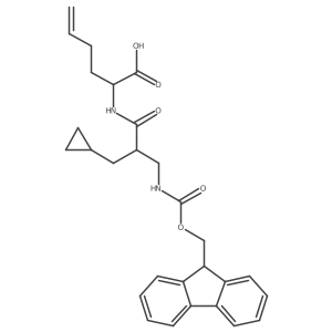 2-[2-(cyclopropylmethyl)-3-({[(9H-fluoren-9-yl)methoxy]carbonyl}amino)propanamido]hex-5-enoic acid Structure