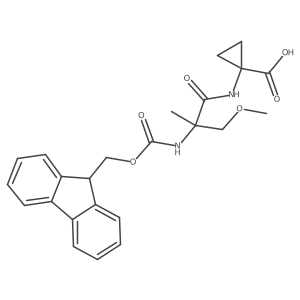 1-[2-({[(9H-fluoren-9-yl)methoxy]carbonyl}amino)-2-(methoxymethyl)propanamido]cyclopropane-1-carboxylic acid Structure