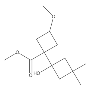 Methyl 1-(1-hydroxy-3,3-dimethylcyclobutyl)-3-methoxycyclobutane-1-carboxylate Structure