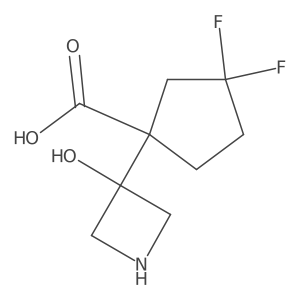 3,3-Difluoro-1-(3-hydroxyazetidin-3-yl)cyclopentane-1-carboxylic acid Structure