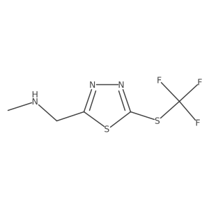 Methyl({5-[(trifluoromethyl)sulfanyl]-1,3,4-thiadiazol-2-yl}methyl)amine Structure