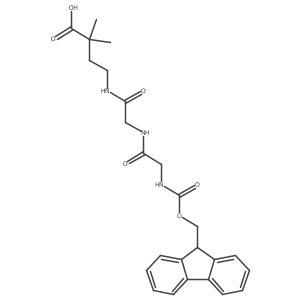 4-{2-[2-({[(9H-fluoren-9-yl)methoxy]carbonyl}amino)acetamido]acetamido}-2,2-dimethylbutanoic acid结构式
