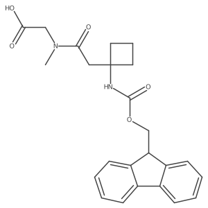 2-{2-[1-({[(9H-fluoren-9-yl)methoxy]carbonyl}amino)cyclobutyl]-N-methylacetamido}acetic acid Structure