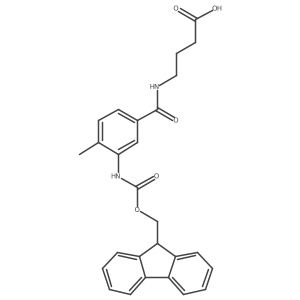 4-{[3-({[(9H-fluoren-9-yl)methoxy]carbonyl}amino)-4-methylphenyl]formamido}butanoic acid结构式