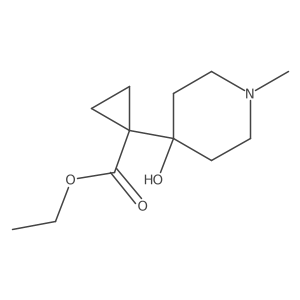 Ethyl 1-(4-hydroxy-1-methylpiperidin-4-yl)cyclopropane-1-carboxylate Structure