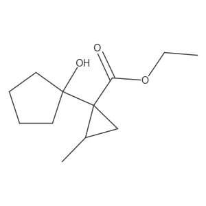 Ethyl 1-(1-hydroxycyclopentyl)-2-methylcyclopropane-1-carboxylate Structure