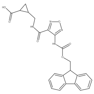 2-({[4-({[(9H-fluoren-9-yl)methoxy]carbonyl}amino)-1,2,5-oxadiazol-3-yl]formamido}methyl)cyclopropane-1-carboxylic acid Structure