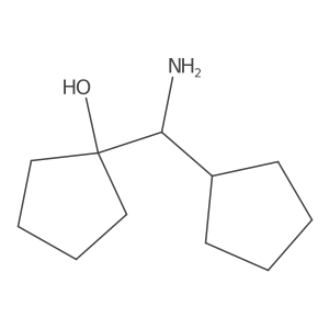 1-[Amino(cyclopentyl)methyl]cyclopentan-1-ol结构式