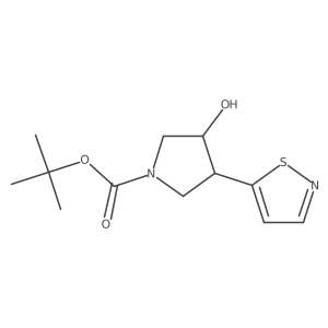 Tert-butyl 3-hydroxy-4-(1,2-thiazol-5-yl)pyrrolidine-1-carboxylate Structure