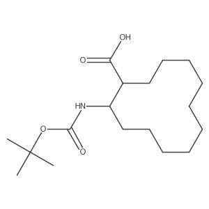 rac-(1R,2S)-2-{[(tert-butoxy)carbonyl]amino}cyclododecane-1-carboxylic acid Structure