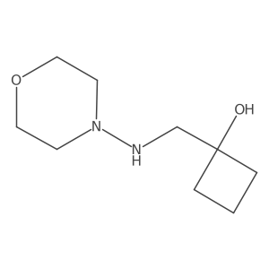 1-{[(Morpholin-4-yl)amino]methyl}cyclobutan-1-ol结构式