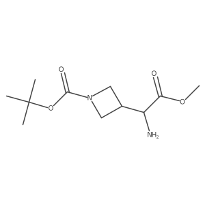 tert-Butyl 3-[(1R)-1-amino-2-methoxy-2-oxo-ethyl]azetidine-1-carboxylate Structure