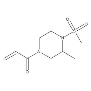 (R)-1-(3-Methyl-4-(methylsulfonyl)piperazin-1-yl)prop-2-en-1-one结构式