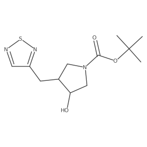 rac-tert-butyl (3R,4S)-3-hydroxy-4-[(1,2,5-thiadiazol-3-yl)methyl]pyrrolidine-1-carboxylate Structure