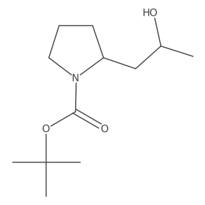 tert-butyl 2-[(2S)-2-hydroxypropyl]pyrrolidine-1-carboxylate结构式