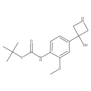 tert-butyl N-[4-(3-hydroxyazetidin-3-yl)-2-methoxyphenyl]carbamate Structure