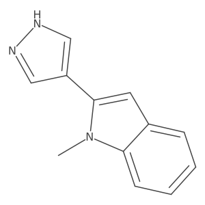 1-methyl-2-(1H-pyrazol-4-yl)-1H-indole结构式