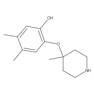 4,5-Dimethyl-2-[(4-methylpiperidin-4-yl)oxy]phenol结构式