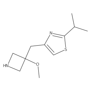 4-[(3-Methoxyazetidin-3-yl)methyl]-2-(propan-2-yl)-1,3-thiazole Structure