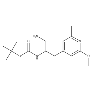 tert-butyl N-[1-amino-3-(2-methoxy-6-methylpyridin-4-yl)propan-2-yl]carbamate结构式