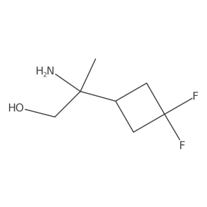 2-Amino-2-(3,3-difluorocyclobutyl)propan-1-ol结构式