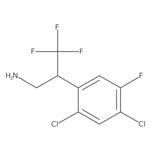 2-(2,4-Dichloro-5-fluorophenyl)-3,3,3-trifluoropropan-1-amine结构式