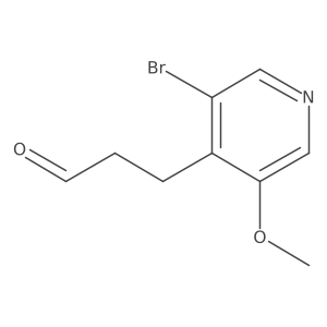 3-(3-Bromo-5-methoxypyridin-4-yl)propanal Structure