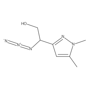 2-azido-2-(1,5-dimethyl-1H-pyrazol-3-yl)ethan-1-ol结构式