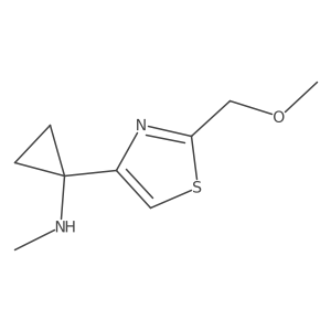 1-[2-(methoxymethyl)-1,3-thiazol-4-yl]-N-methylcyclopropan-1-amine结构式