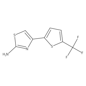 4-[5-(Trifluoromethyl)thiophen-2-yl]-1,3-thiazol-2-amine结构式