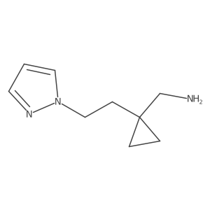 {1-[2-(1H-pyrazol-1-yl)ethyl]cyclopropyl}methanamine Structure