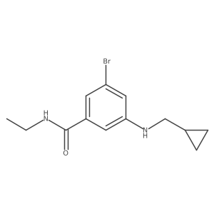 3-Bromo-5-((cyclopropylmethyl)amino)-N-ethylbenzamide Structure