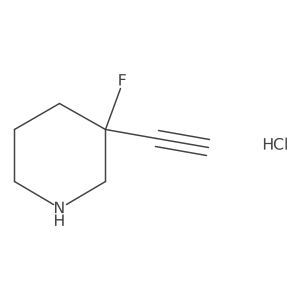 3-Ethynyl-3-fluoropiperidine hydrochloride结构式